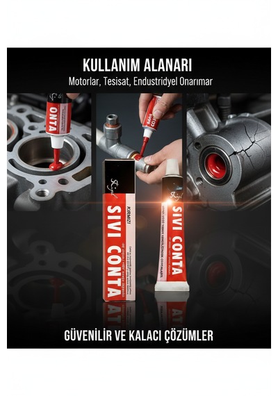 Yüksek Isıya Dayanıklı Kırmızı Sıvı Conta - Sızdırmazlıkta Maksimum Güç