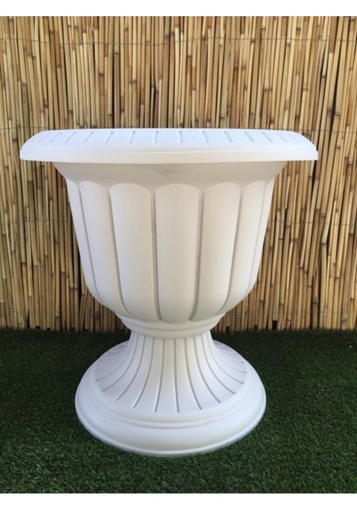 Ucuzzavm Nergis Saksı 58,8X58,9 Cm 47 Lt Krem Saksı Ayaklı Saksı