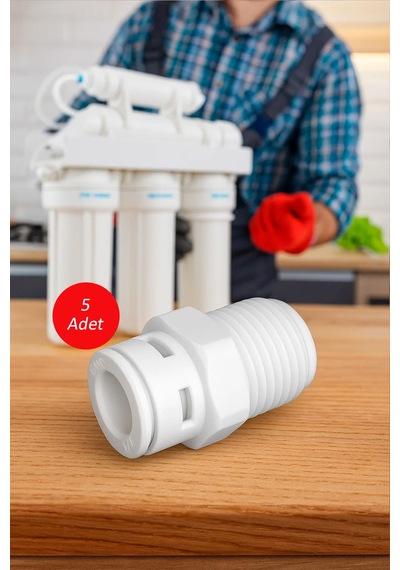 Su Arıtma Cihazı Bağlama Nipeli 1/4 Quick 1/4" - 5 Adet
