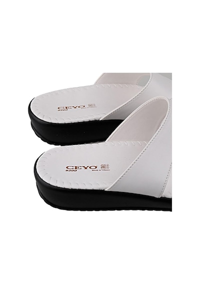 Ceyo 9200-2 Kadın Anatomik Parmak Arası Terlik Beyaz 36-40