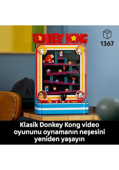 LEGO® Donkey Kong™ Video Oyunu 72051 - Yetişkinler için Karakterler İçeren Dekoratif Yaratıcı Model Yapım Seti (1367 Parça)