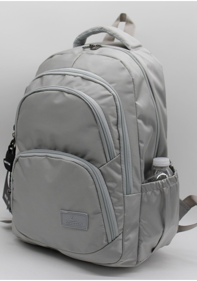Gri Unisex Okul Çantası Su Geçirmez Kumaş Unisex Okul Sırt Çantası 34600 Gri