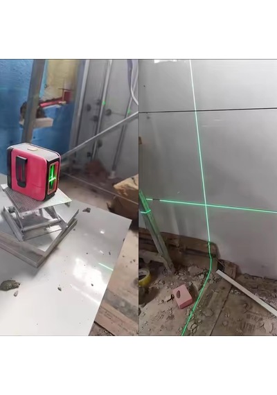 15m Menzilli Mini Çapraz Çizgi Lazer Yeşil Işın Otomatik Kendini Düzleme Bataryalı Usb Şarjlı