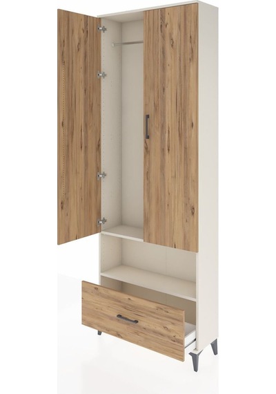 Arges Dolap 2 Raflı Tek Çekmeceli Tek Askılı 88x30x243 Aytaşı-çam Aytası Arges Dolap 2 Raflı Tek Çekmeceli Tek Askılı 88x30x243 Aytaşı-çam Aytası