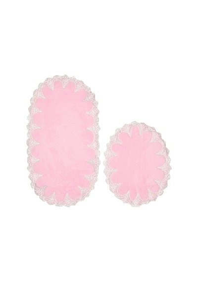 Zara Oval 2 Parça Banyo Takımı Pembe