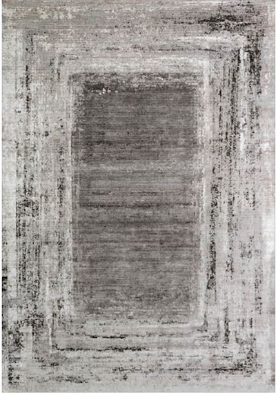 Çam Halı Gloria Td798 Antrasit Art Deco Modern Desen Dokuma Saçaklı Kilim