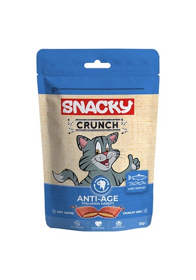 Snacky Crunch  Karşılı Somonlu Kedi Ödülü 60 Gr