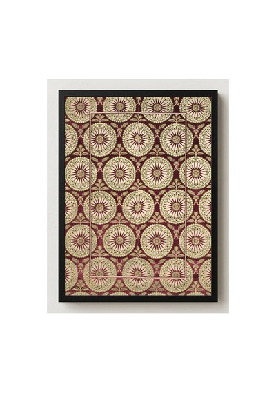 Anonim Güneş Patlamalı Kadife Örtü Çerçevesiz Poster 21x30 Cm A4 Geometrik Desen Etnik Duvar Dekoru