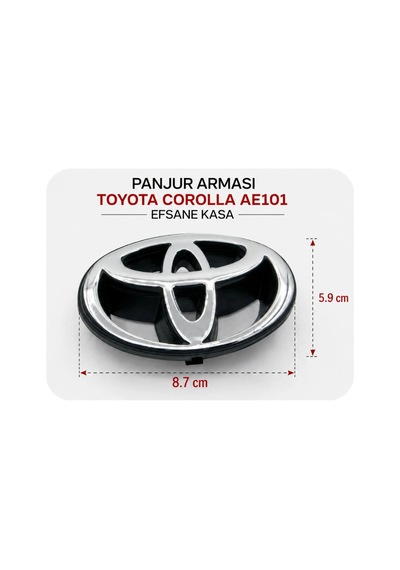 Toyota Corolla Ae101 Uyumlu Ön Panjur Arması Logosu Amblemi Efsane Kasa 1992-1997