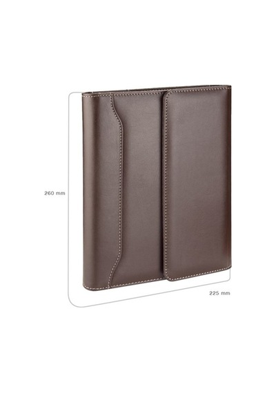 Organizer Ajanda Tarihsiz Çizgili 22x26 CM - Kahve Kahverengi