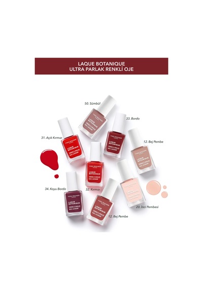 Yves Rocher Laque Botanique Ultra Parlak Renkli Vegan Oje - 33 Bordo Tırnak Dostu & Vegan