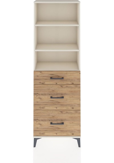 Arges Dolap 3 Raflı 3 Çekmeceli 60x30x182 Aytaşı-çam Aytaşı