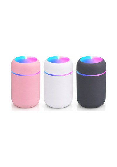 Ultrasonik Hava Nemlendirici Renkli Led Işıklı Usb Mini Masaüstü Buhar Makinesi-gri