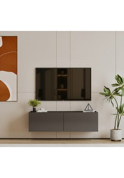 Hitit Tv Ünitesi 140 Cm 100% Mdf Gri