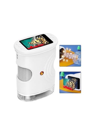 Sunup Sn-37895 Çocuklar İçin Dijital Mikroskop 1000x Büyütme, 2.0" Ips Ekran Ve Taşınabilir