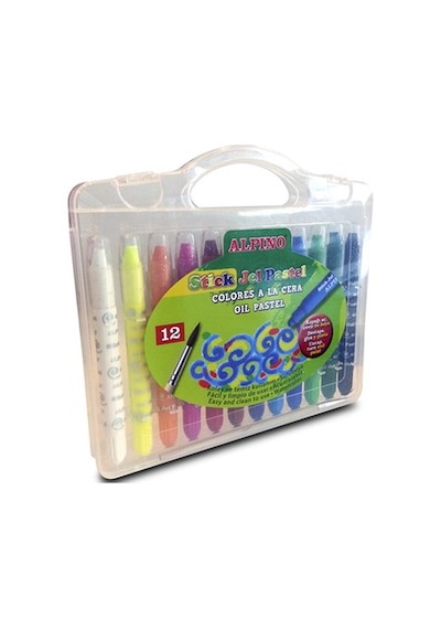 Alpino Jel Mum Pastel Boya Çantalı Çevirmeli 12 Renk  Px000003 N11.555