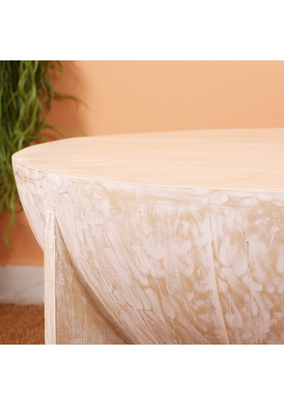 Etsuko El Yapımı Teak Wood Coffee Table Sehpa 90x42 Cm Beyaz Etsuko El Yapımı Teak Wood Coffee Table Sehpa 90x42 Cm Beyaz