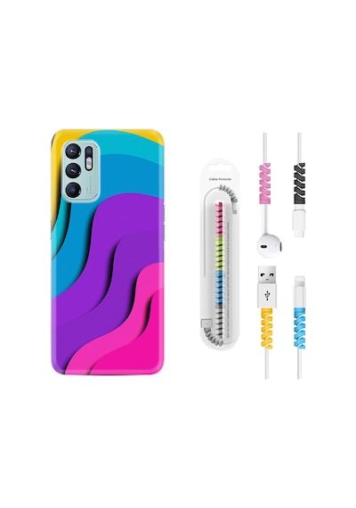 Oppo Reno6 Kılıf Kablo Koruyuculu Renk Cümbüşü 1631