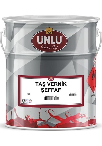 Ünlü Boya Taş Verniği 2.45' Lt Kırmızı