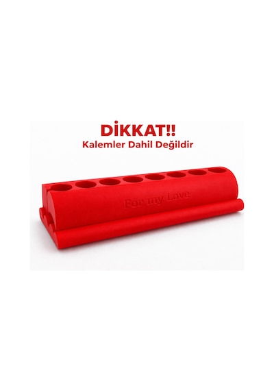 Kalpli Tasarım Kalem Standı Kalemlik Organizer Sert Plastik Kalem Tutucu Renkli Dekoratif Çok Renkli