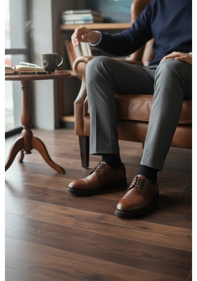 Enoch Erkek Hakiki Deri Klasik Ayakkabı Mikro Delikli Yan Panelli Ve Cap Toe Detaylı Comfort Tabanlı Bağcıklı Model Taba Enoch Erkek Hakiki Deri Klasik Ayakkabı Mikro Delikli Yan Panelli Ve Cap Toe Detaylı Comfort Tabanlı Bağcıklı Model Taba