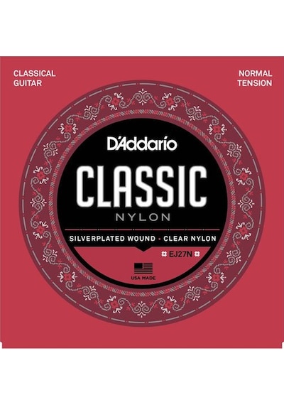 D'addario Ej27N Klasik Tel Set Naylon Normal Tension Silver