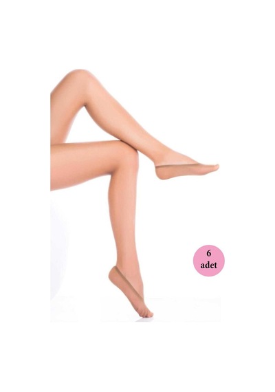 6 Adet Microfiber Suba Kadın Babet Çorap Ten 57 Acı Kahverengi