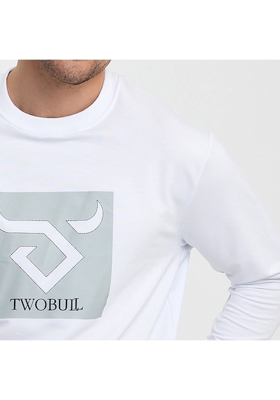 Twobull OSLO Erkek  Beyaz Sweatshirt