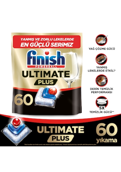 Finish Ultimate Plus Bulaşık Makinesi Deterjanı Kapsül Tablet 60 Adet