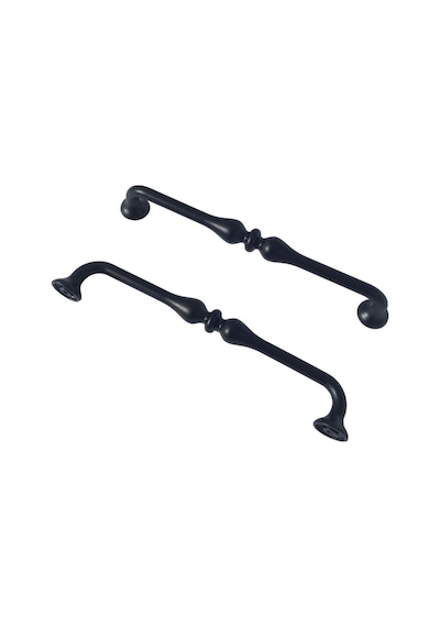 Fesleğen Kulp 160 Mm Siyah Mutfak Kulpu Çekmece Dolap Kapak Kulbu Metal Mobilya Dolabı Kulpları
