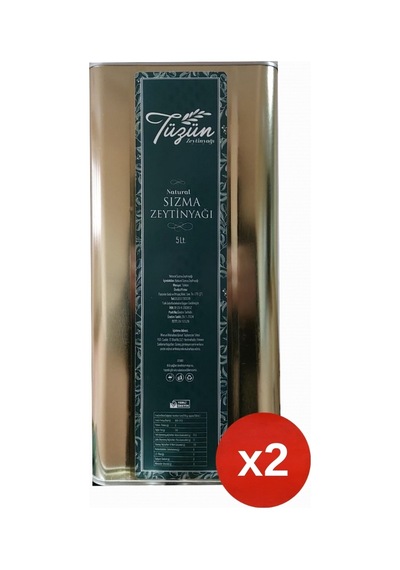 Tüzün Natural Sızma Zeytinyağı Teneke 2 x 5 L
