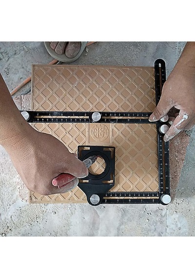 Rox Wood 0071 Çok Fonksiyonlu Delik Ayarlayıcı Şablon Cetveli