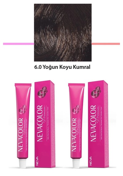 Hubrendy Tedarik 2 Li Set Premium 6.0 Yoğun Koyu Kumral - Kalıcı Krem Saç Boyası 2 X 50 G Tüp