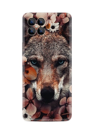 Omix X600 Kılıf Resimli Desenli Baskılı Silikon Kılıf Flowers Fox 1310