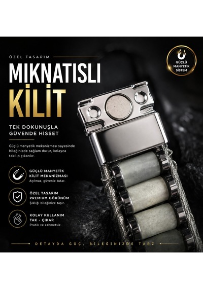 Erkek Çelik Bileklik Doğal İmparator Jasper Paslanmaz 316 L Premium Bileklik Özel Mıknatıslı Kilit Diğer 45089438