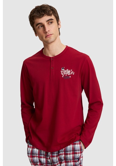 U.S. Polo Assn. Erkek Bordo Pijama Takımı 50333266-vr014