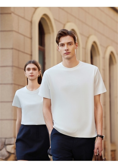 New Performance Premium Basic T-shirt 67.1% Naylon 22.0% Pamuk 10.9% Spandex Beyaz