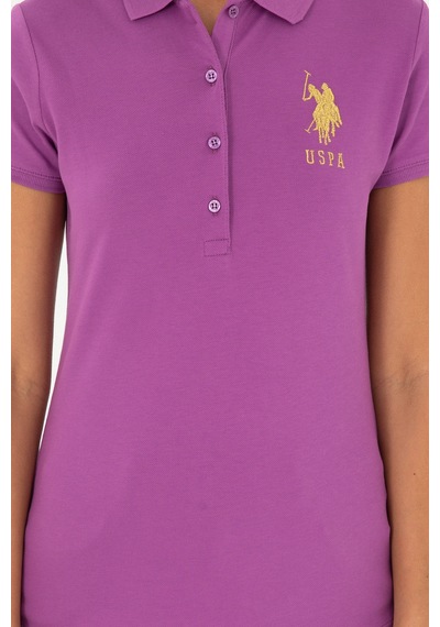 U.S. Polo Assn. Kadın Mor Basic Polo Yaka Tişört 50280071-VR038