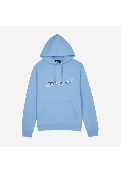 The Kooples Erkek Baskılı Kapüşonlu Mavi Sweatshirt
