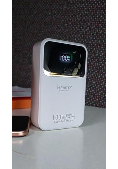 20000 Mh Pd 27w Ve Usb 100w Hızlı Şarj Dahili Type C Ve Lightning Kablolu Dünya Standartlarına Uygun Polymer Batary