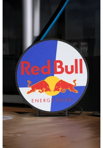 Red Bull Tasarımlı Dekoratif Aydınlatma Gece Lambası Çok Renkli
