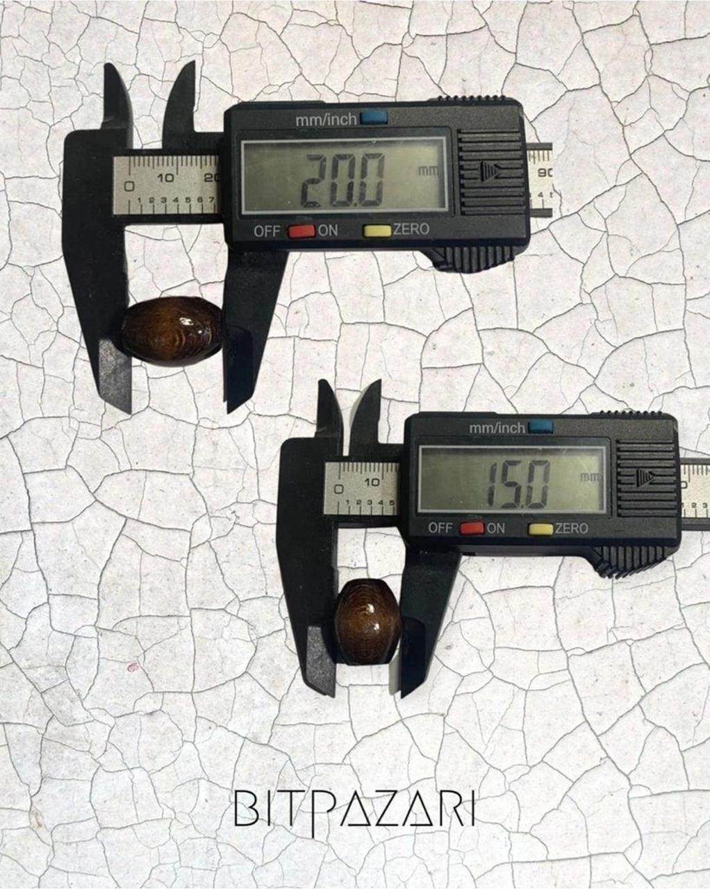 20 Mm Oval Ham Işlenmemiş Ahşap Boncuk - 20 Adet