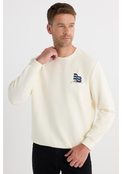 Tudors Unisex Relax Fit Rahat Kesim Pamuklu Yumuşak Dokulu Bisklet Yaka İç Polarlı Baskılı Ekru Sweatshirt-37314 Ekru Tudors Unisex Relax Fit Rahat Kesim Pamuklu Yumuşak Dokulu Bisklet Yaka İç Polarlı Baskılı Ekru Sweatshirt-37314 Ekru