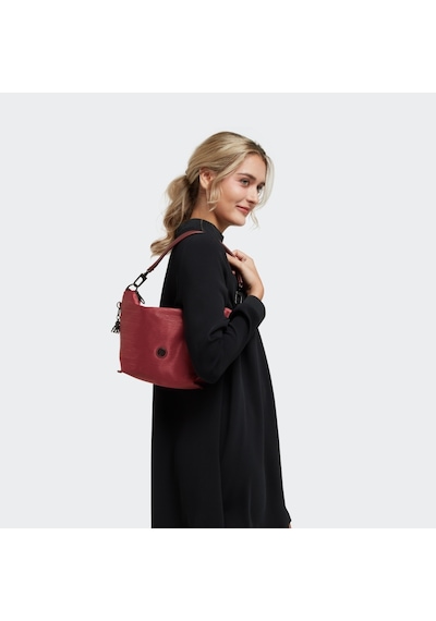 Kipling KIPLING Malika Küçük Boy Omuz Çantası BORDO MUZE + WINE