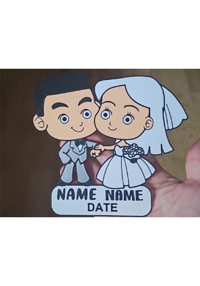 Düğün Çifti Adınız Ve Tarih Magnet