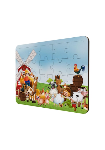 Ahşap Puzzle Çocuklar Için 3'Lü Çiftlik Hayvanları Seti