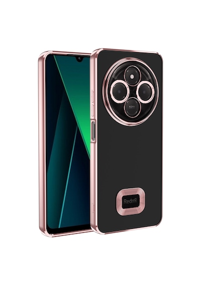 Zore Redmi 14c 4g Kılıf Kamera Korumalı Logo Gösteren Ogaa Omega Kapak - Siyah