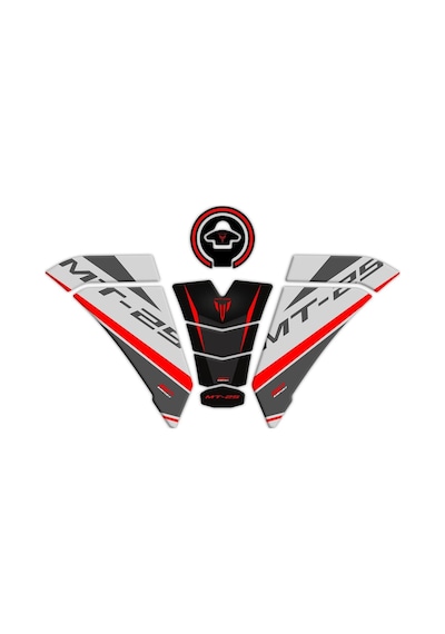 Gp Kompozit Yamaha Mt-25 2020-2022 Uyumlu Tank Pad Seti Kırmızı