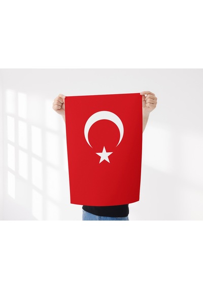 Türk Bayrağı Çerçevesiz Poster, Dijital Baskı Bayrak