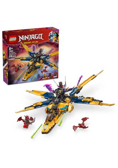 LEGO® NINJAGO® Ras ve Arin'in Süper Fırtına Jeti 71833 - 8 Yaş ve Üzeri Çocuklar için 3 Ninja Minifigürü İçeren Oyuncak Yapım Seti (510P)